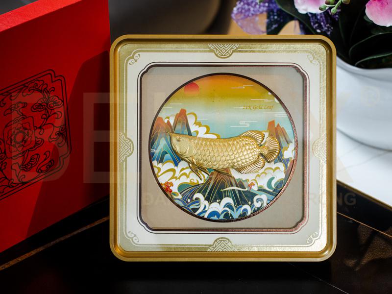 Tranh Cá Rồng Dát Vàng 24k