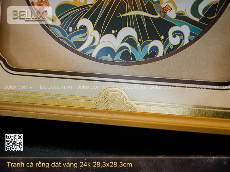 Tranh Cá Rồng Dát Vàng 24k