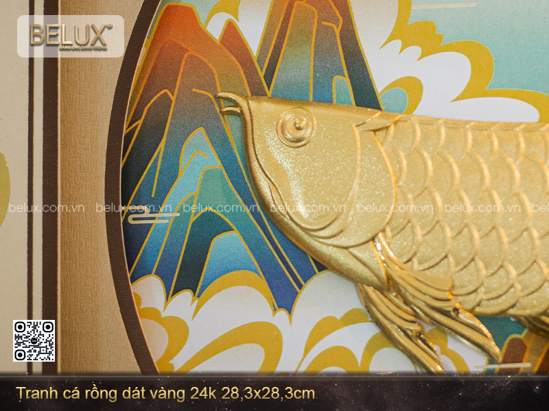 Tranh Cá Rồng Dát Vàng 24k