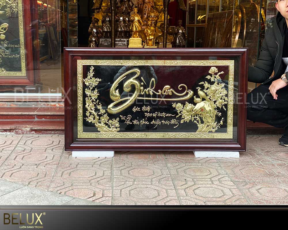 Tranh chữ đồng Bình an