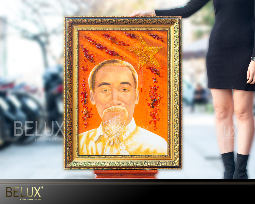 Tranh đá quý Hồ Chí Minh