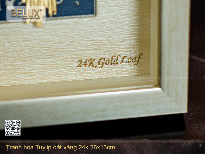 Tranh hoa Tuylip dát vàng 24k