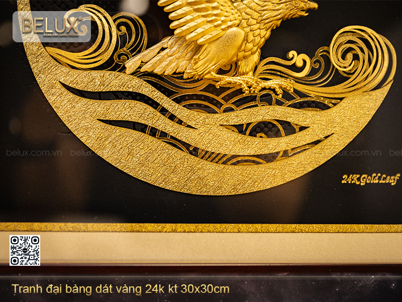 Tranh Đại Bàng Dát Vàng 24k Kt 30x30cm