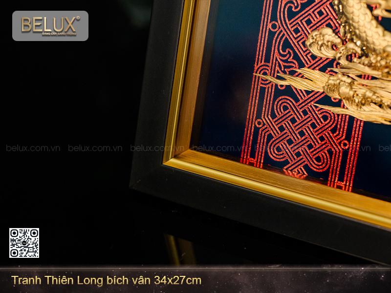 Tranh Thiên Long Bích Vân Dát Vàng 24k