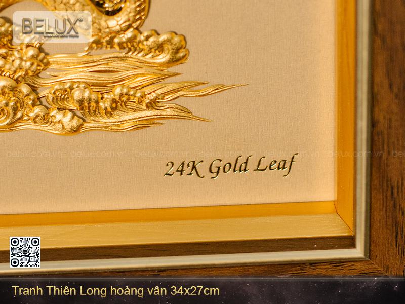 Tranh Thiên Long Hoàng Vân Dát Vàng 24k