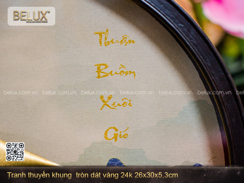 Tranh Thuyền Thuận Buồm Xuôi Gió Dát Vàng 24k