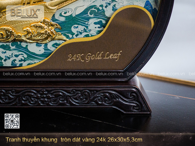 Tranh Thuyền Thuận Buồm Xuôi Gió Dát Vàng 24k