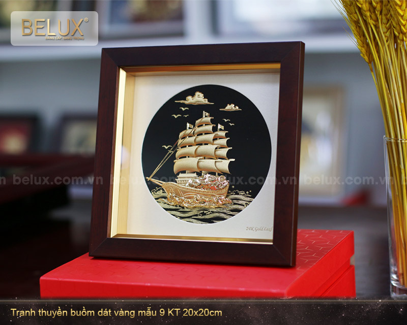 Tranh thuận buồm xuôi gió dát vàng 24k mẫu 9
