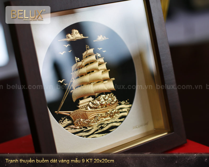 Tranh thuận buồm xuôi gió dát vàng 24k mẫu 9