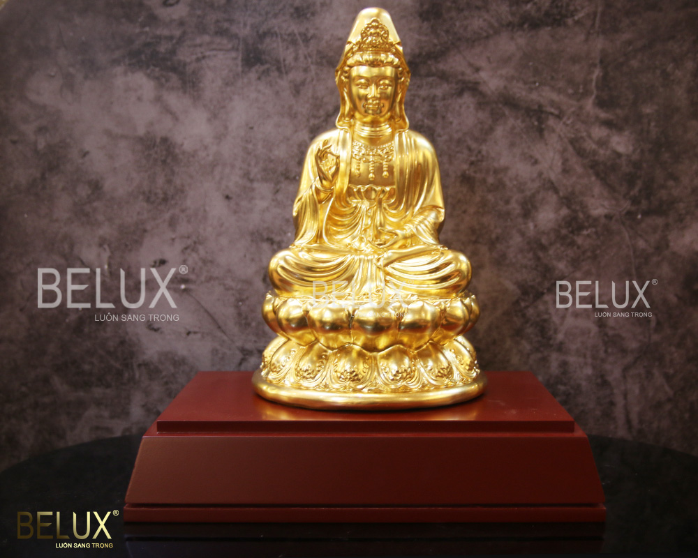 Tượng Phật Bà Quan Âm Dát Vàng 9999