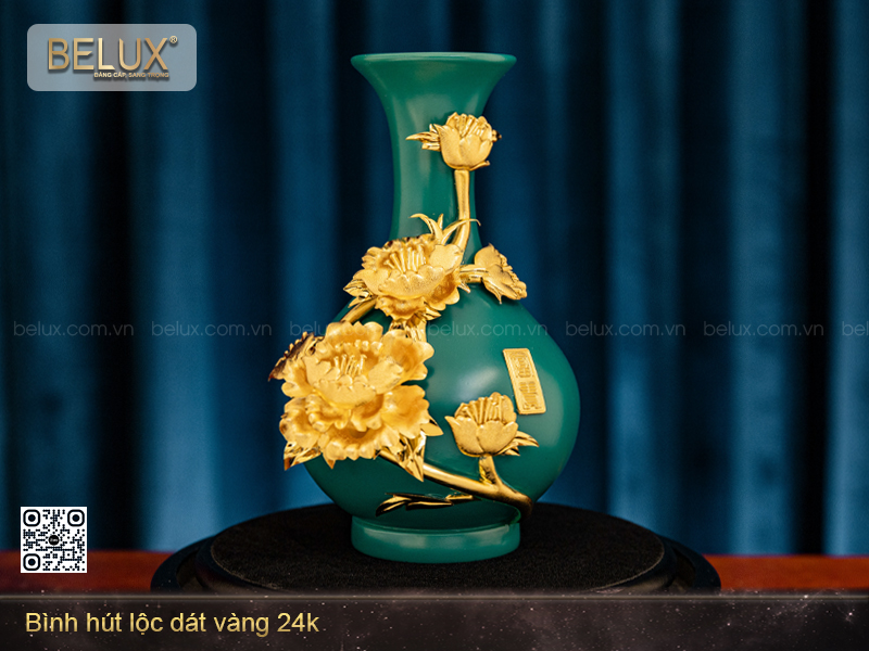 Bình Hút Lộc Dát Vàng 24k