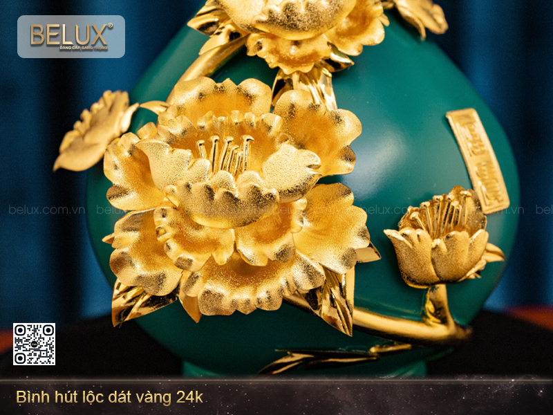 Bình Hút Lộc Dát Vàng 24k