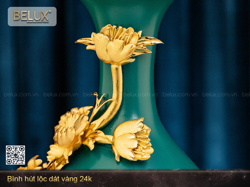 Bình Hút Lộc Dát Vàng 24k