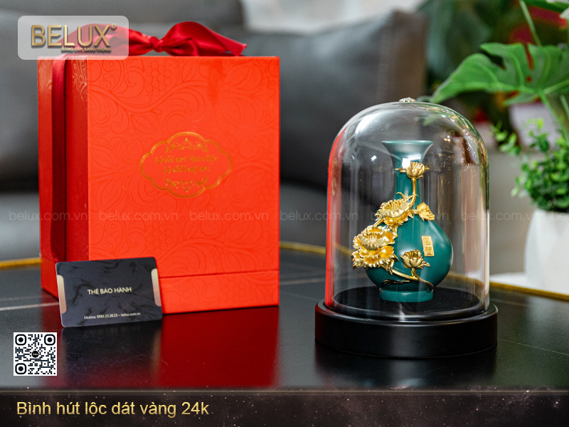 Bình Hút Lộc Dát Vàng 24k