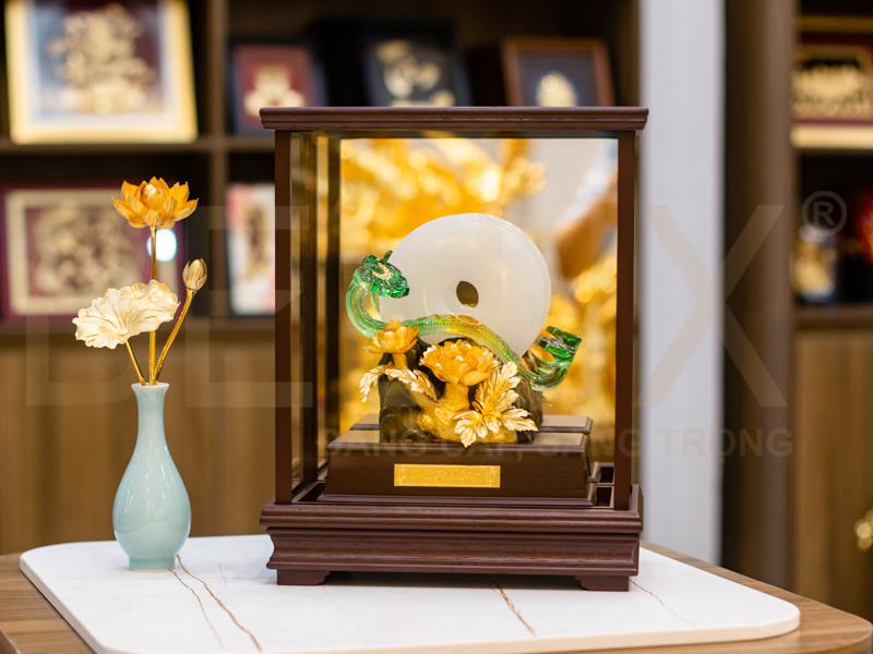 Vương Trượng Như Ý Ngọc Bích Dát Vàng 24k