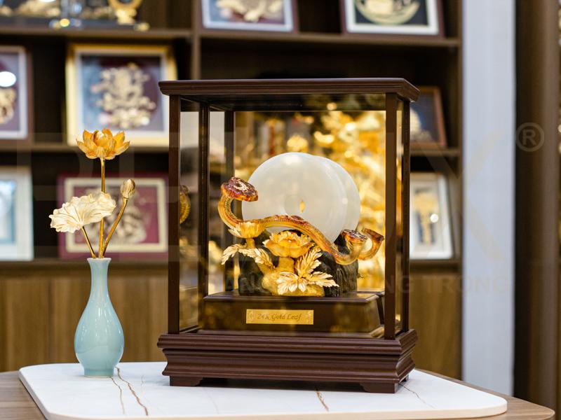 Vương Trượng Như Ý Ruby Dát Vàng 24k