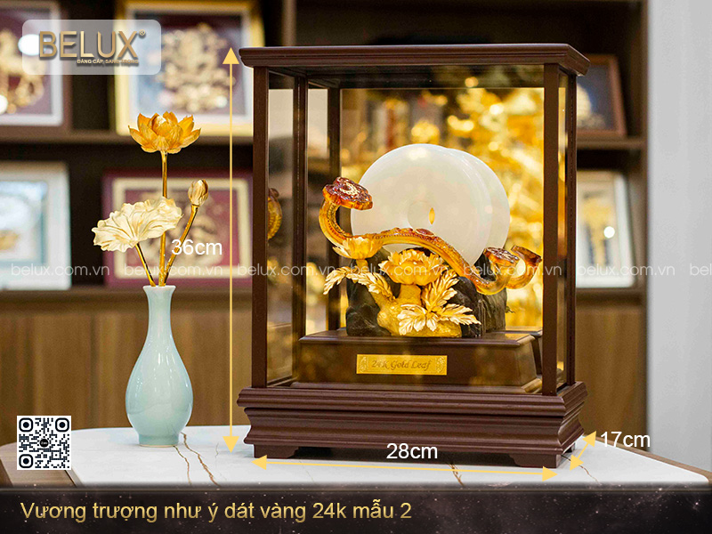 Vương Trượng Như Ý Ruby Dát Vàng 24k