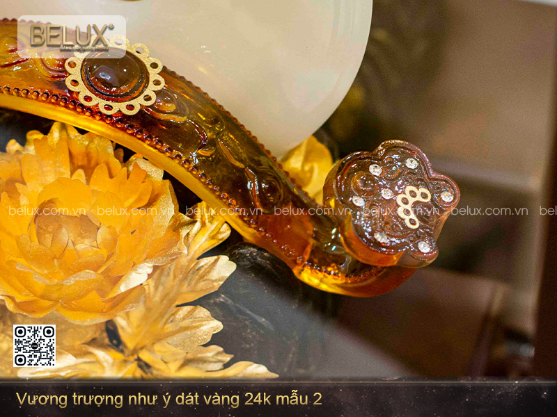 Vương Trượng Như Ý Ruby Dát Vàng 24k