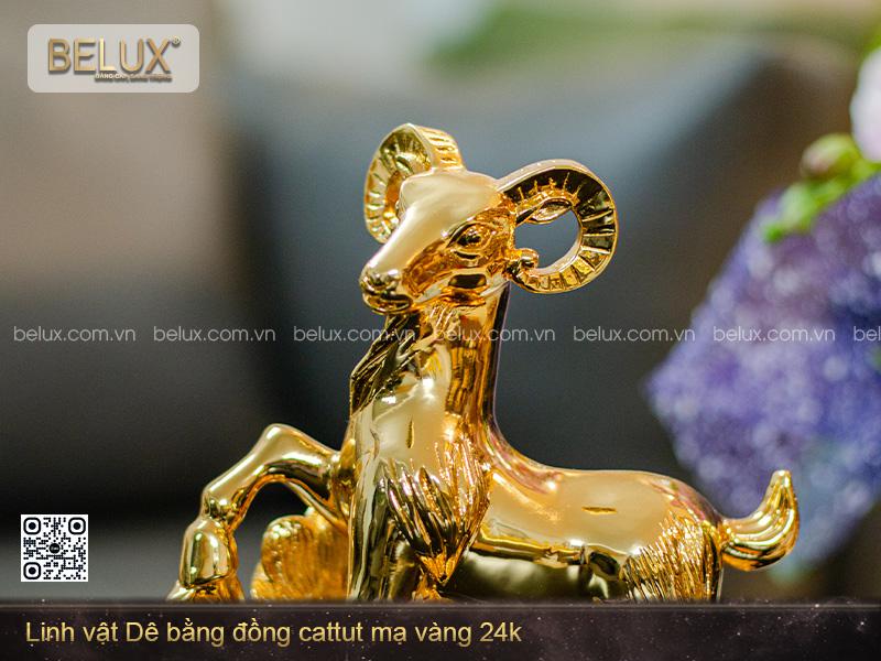 Tượng dê mạ vàng 24k cao 22cm