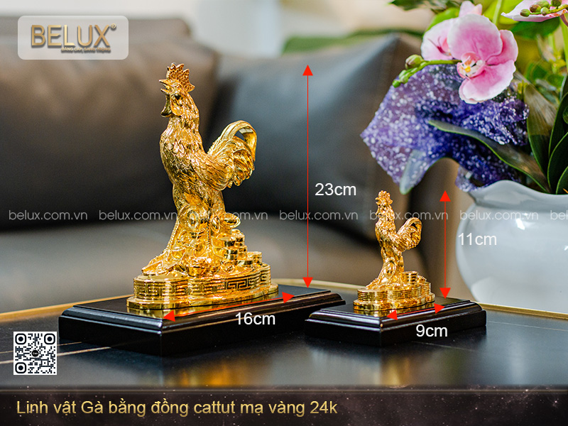 Tượng linh vật gà phong thủy – quà tặng cao cấp Belux