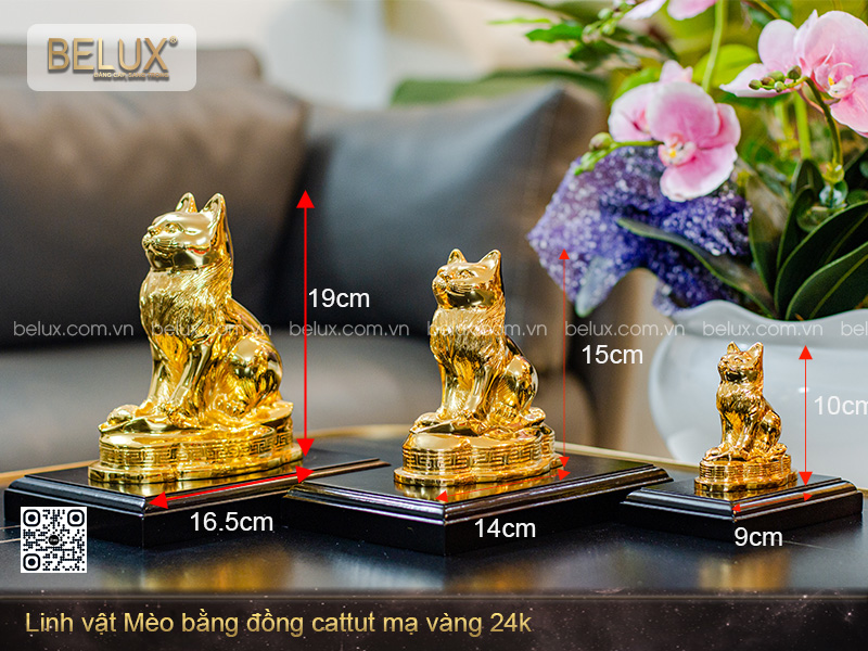 Tượng linh vật mèo phong thủy mẫu 1