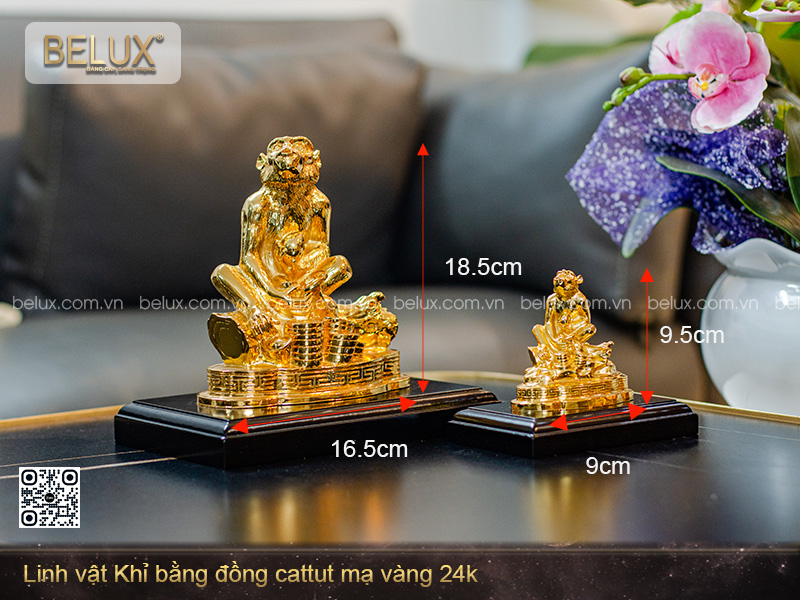 Tượng linh vật khỉ phong thủy mẫu 1