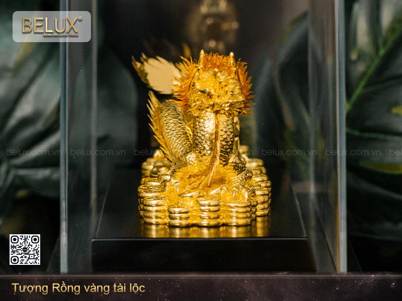 Tượng Rồng vàng tài lộc dát vàng 24k