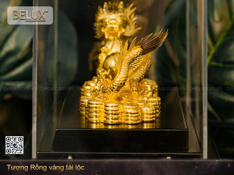 Tượng Rồng vàng tài lộc dát vàng 24k