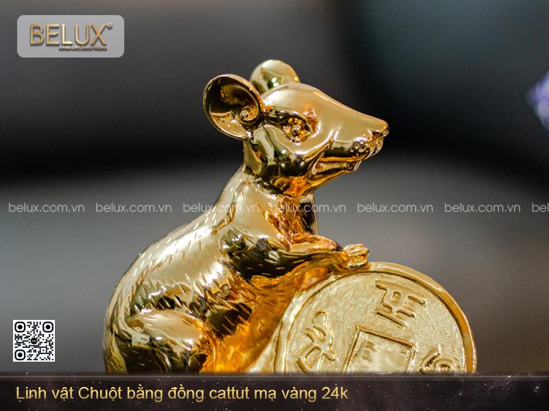 Tượng Chuột mạ vàng 24k