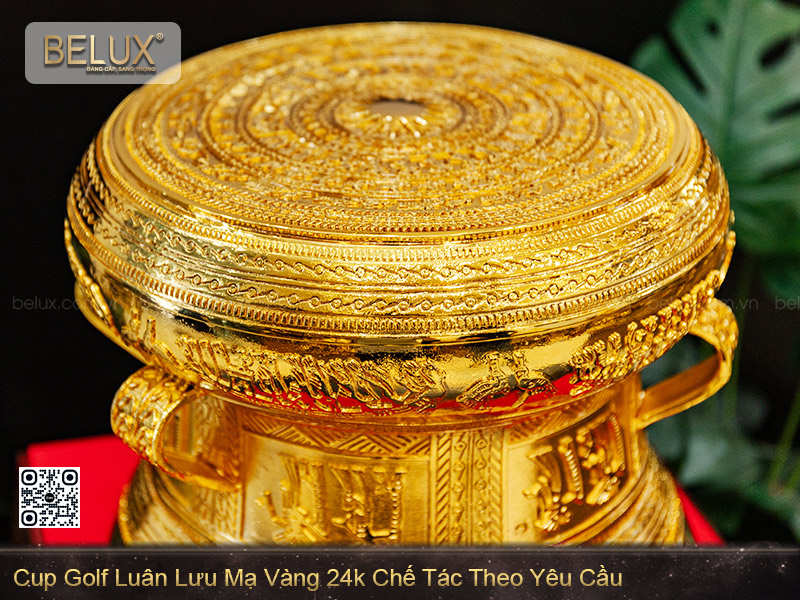 Cup Golf Luân Lưu Bằng Đồng Mạ Vàng 24k