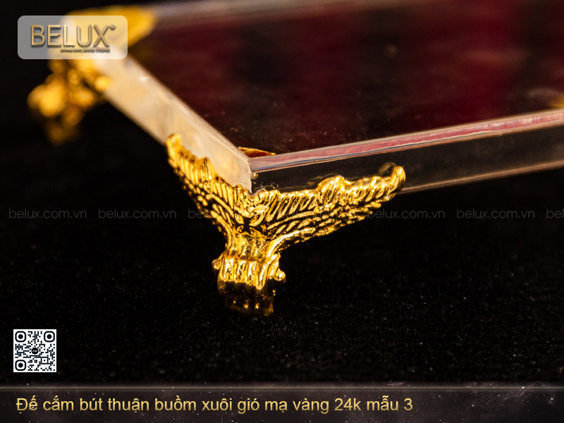 Đế cắm bút thuận buồm xuôi gió mạ vàng 24k mẫu 3