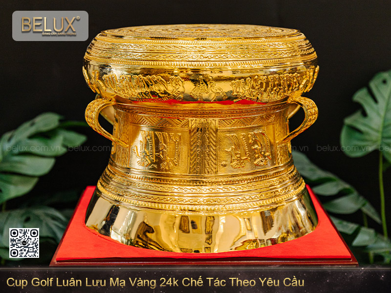 Cup Golf Luân Lưu Bằng Đồng Mạ Vàng 24k