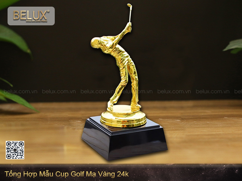 Tổng hợp mẫu Cup Golf mạ vàng 24k