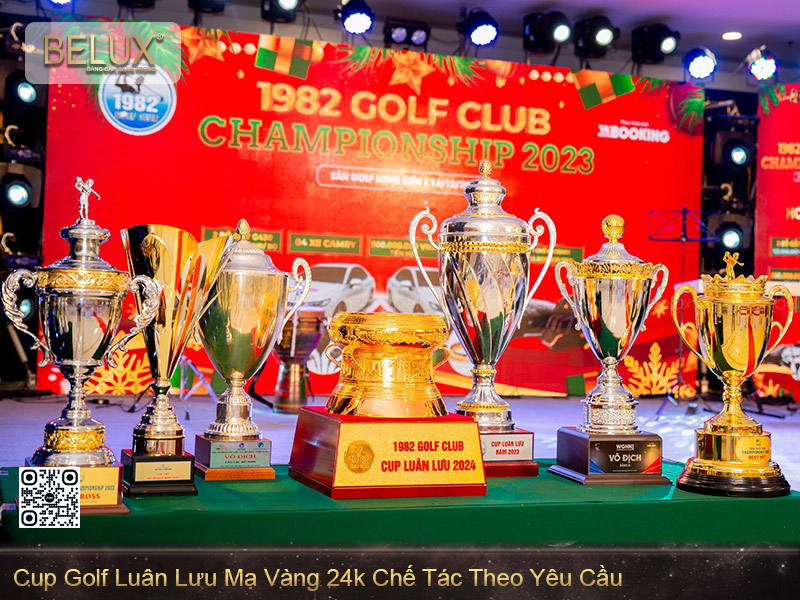 Cup Golf Luân Lưu Bằng Đồng Mạ Vàng 24k
