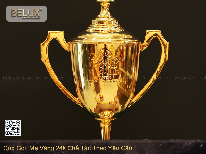 Cup Golf Bằng Đồng Mạ Vàng 24k