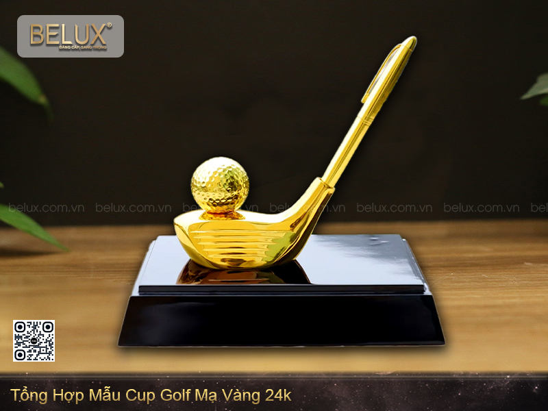 Tổng hợp mẫu Cup Golf mạ vàng 24k